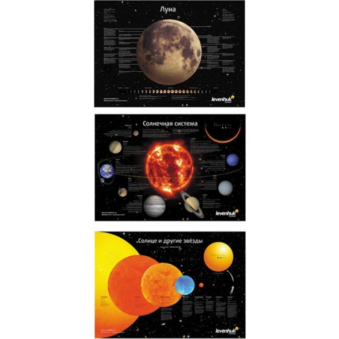 Комплект постеров LEVENHUK «Космос», пакет 30355 Комплект постеров LEVENHUK «Космос», пакет 30355