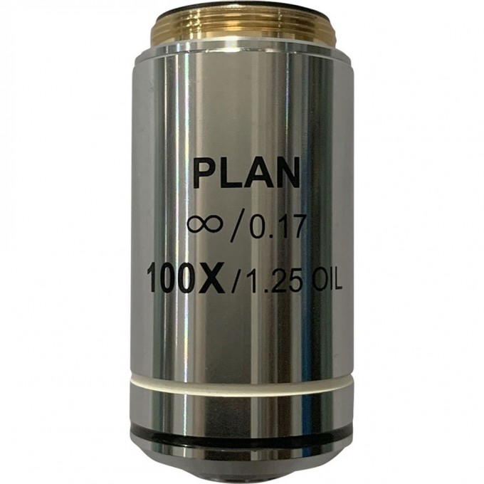 Объектив планахроматический LEVENHUK MED 100x/беск 76079 Объектив планахроматический LEVENHUK MED 100x/беск 76079