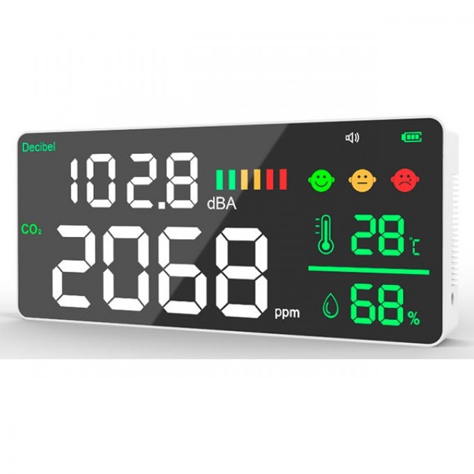 Монитор качества воздуха LEVENHUK WEZZER AIR PRO CN20, с шумомером 81410 Монитор качества воздуха LEVENHUK WEZZER AIR PRO CN20, с шумомером 81410