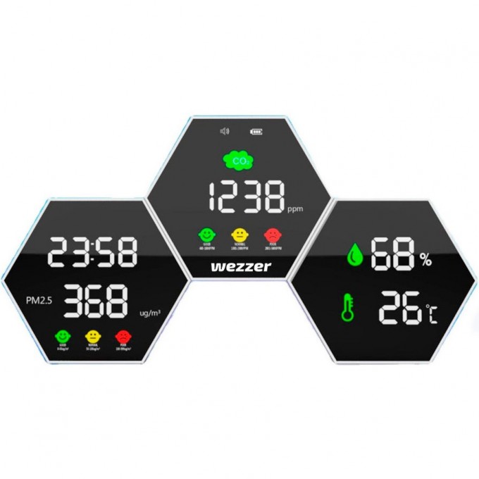 Монитор качества воздуха LEVENHUK WEZZER AIR PRO DM50 81401 Монитор качества воздуха LEVENHUK WEZZER AIR PRO DM50 81401