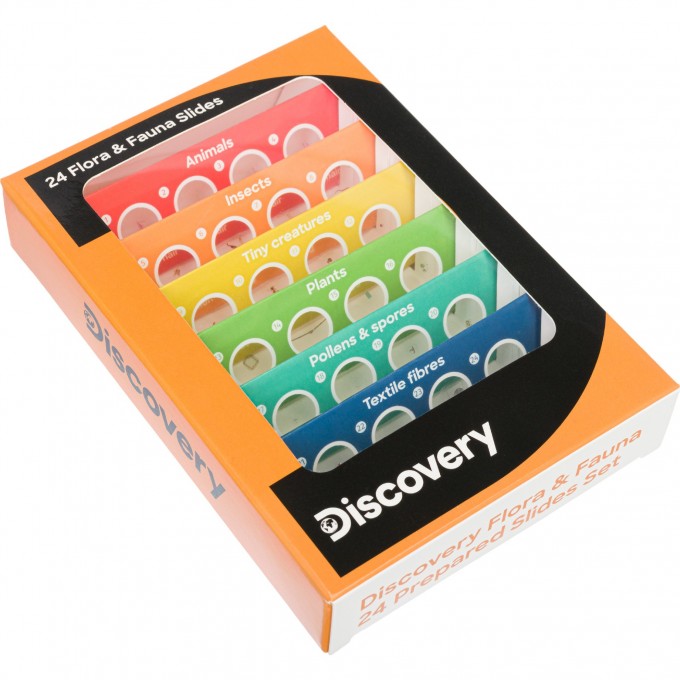 Набор микропрепаратов LEVENHUK DISCOVERY «Флора и фауна», 24 шт. 78226 Набор микропрепаратов LEVENHUK DISCOVERY «Флора и фауна», 24 шт. 78226
