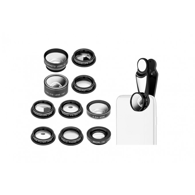 Набор объективов для смартфона LEVENHUK LENS S10 85976 Набор объективов для смартфона LEVENHUK LENS S10 85976